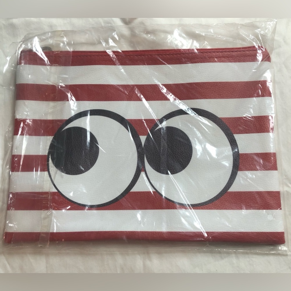 Marianne Kate Red and White striped Pouch - Picture 4 of 4